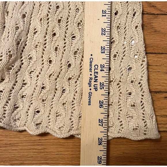 Nine West women's Ivory 3/4 sleeve knitted longer cardigan sweater size Large - Picture 7 of 7